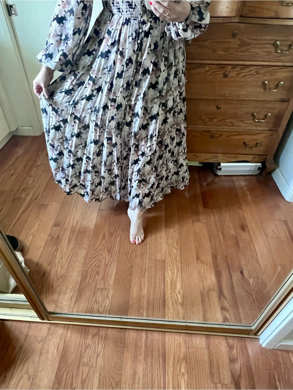 In Loom - Floral Print Maxi Dress - blush, cream, black - NWT - Picture 11 of 11
